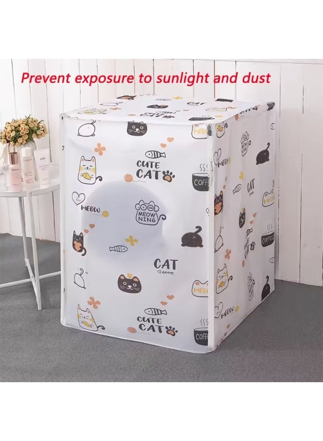KITCHENOO Waterproof Washing Machine Cover with 3-Sided Protection, Soft Fabric Dust Cover for Top Load and Front Load Washers, Appliance Protector for Laundry Room - Image 5